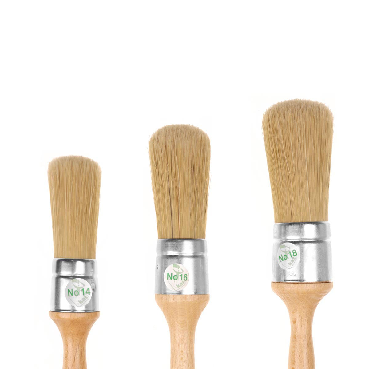 Round Natural Bristle Domed Brushes | Made by KAT, Imported from Greece