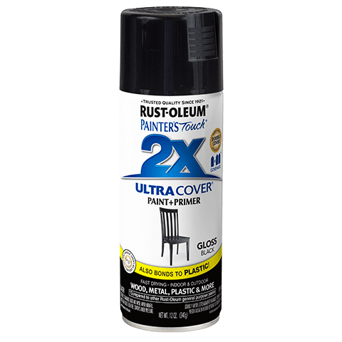 Rust-Oleum Painters Touch 2X Ultra Cover Spray Paint Gloss Black