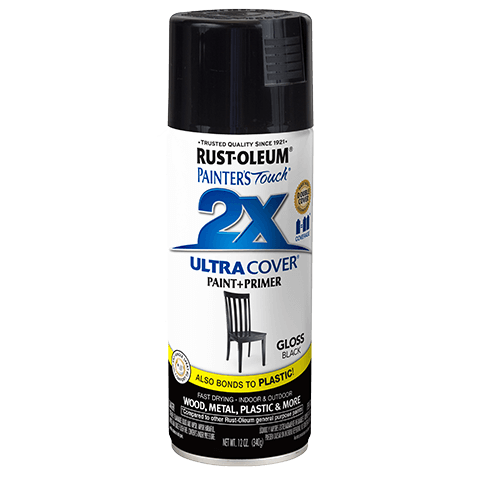 Rust-Oleum Painters Touch 2X Ultra Cover Spray Paint - Rossi Paint Stores - Gloss Black