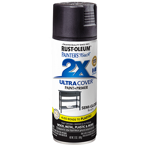 Rust-Oleum Painters Touch 2X Ultra Cover Spray Paint - Rossi Paint Stores - Semi-Gloss Black