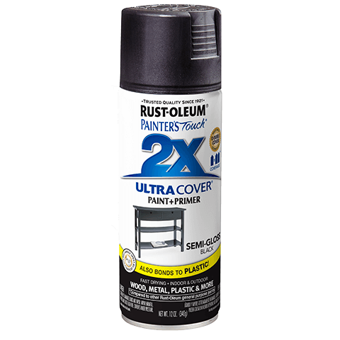 Rust-Oleum Painters Touch 2X Ultra Cover Spray Paint Semi-Gloss Black