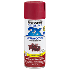 Rust-Oleum Painters Touch 2X Ultra Cover Spray Paint - Rossi Paint Stores - Satin Colonial Red