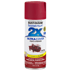 Rust-Oleum Painters Touch 2X Ultra Cover Spray Paint Satin Colonial Red