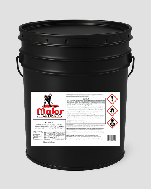 Malor Coatings™ 5 Gallon Alkyd Gloss Green Industrial Coating
