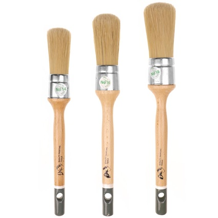 Round Natural Bristle Domed Brushes | Made by KAT, Imported from Greece