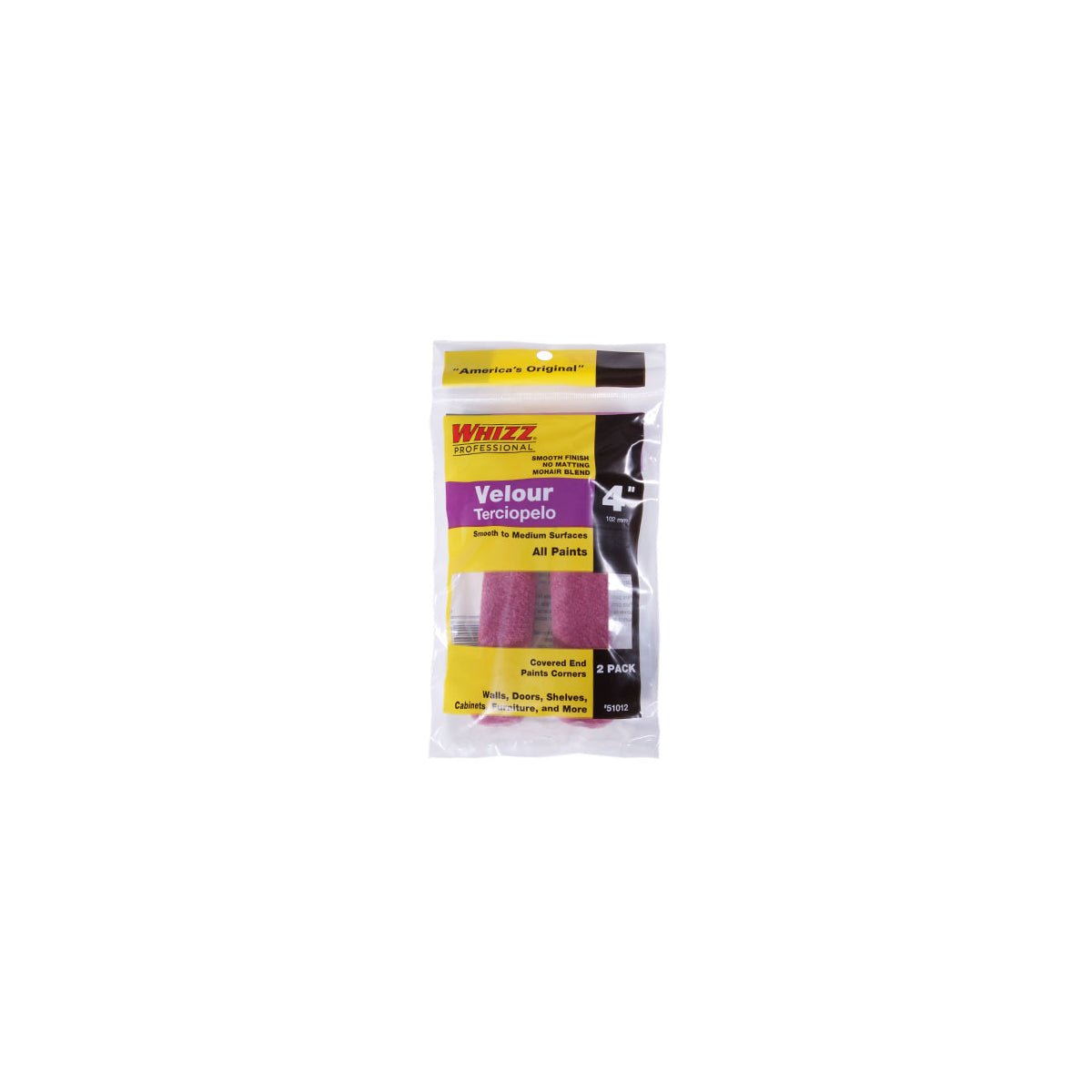 Whizz 4" Purple Velour (2 Pack)